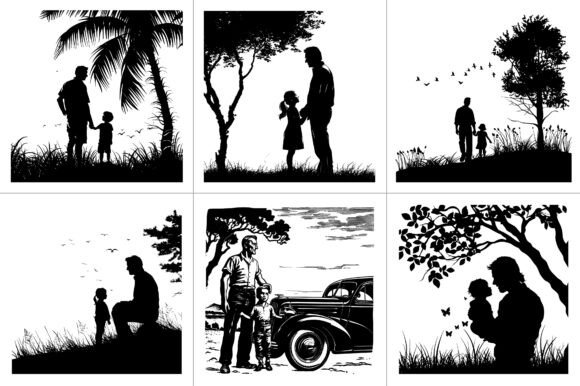 Dad Son Daughter Silhouette Embroidery Review