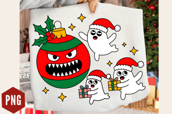 Funny Christmas Ghosts PNG Clipart Desig Review