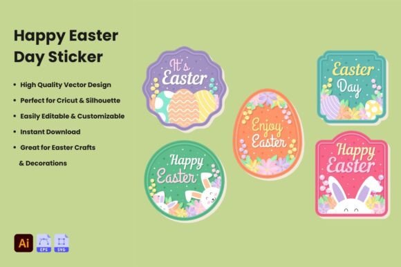 Happy Easter Stickers 2025 Embroidery Review
