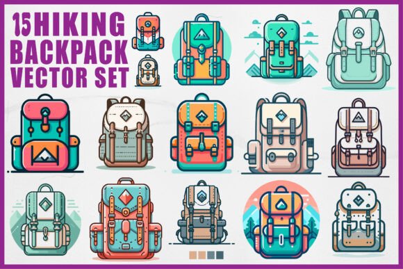 Hiking Backpack Vector Set: A Designer’s Review for Embroidery