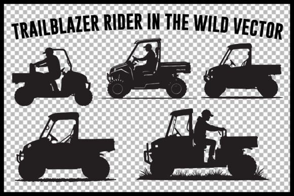 Off-Road UTV Rider Adventure Silhouettes