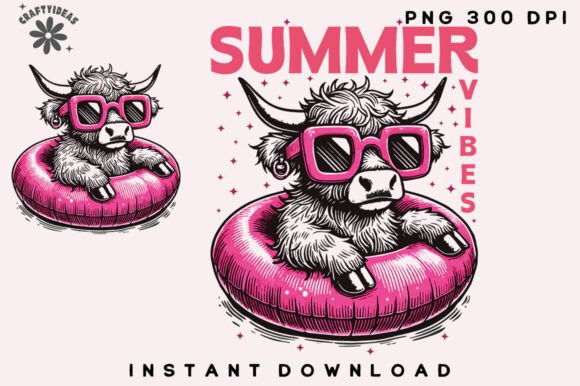 Summer Vibes Highland Cow Embroidery Review