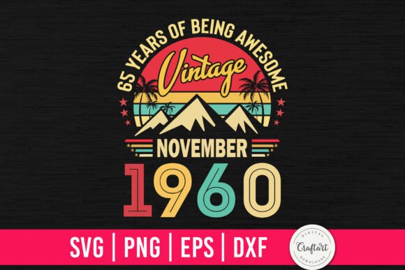 Vintage 1960 November 65th Birthday Embroidery Review