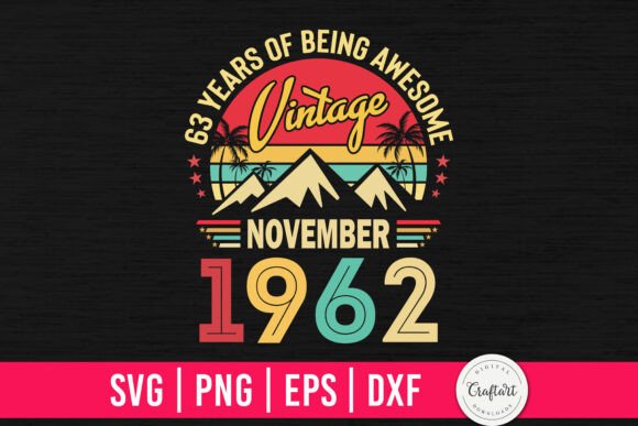 Vintage 1962 November 63rd Birthday Embroidery Review