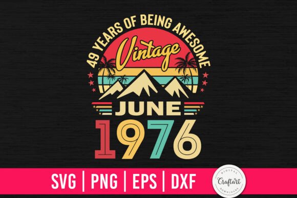 Vintage 1976 June 49th Birthday Embroidery Review