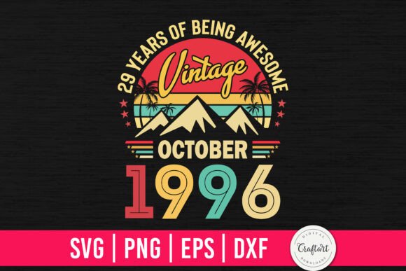 Vintage 1996 October 29th Birthday Embroidery Review