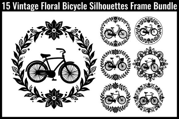 Vintage Floral Bicycle Silhouettes Frame2 Review